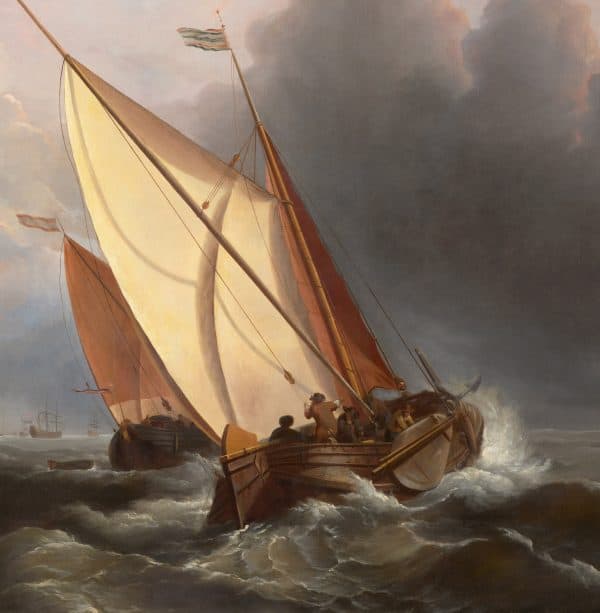 WILLEM VAN DE VELDE DE JONGE - SCHEEPVAART OP DE REDE VAN TEXEL - Afbeelding 2