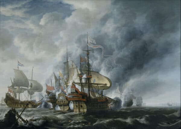 SIMON DE VLIEGER - DE SLAG TUSSEN DE NEDERLANDSE VLOOT EN DE SPAANSE ARMADA
