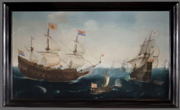 HENDRICK CORNELISZ. VROOM - Nederlandse en Spaanse oorlogsbodems in volle zee - Afbeelding 4