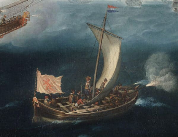 HENDRICK CORNELISZ. VROOM - Nederlandse en Spaanse oorlogsbodems in volle zee - Afbeelding 3