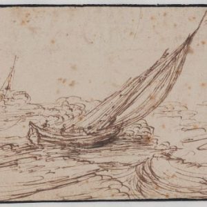 CORNELIS CLAESZ VAN WIERINGEN - SCHEPEN OP STORMACHTIGE ZEE
