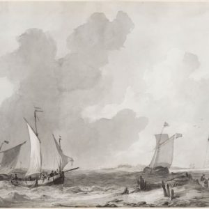 JOHANNES CHRISTIAAN SCHOTEL - SCHEEPVAART VOOR EEN KUST (MODELLO)