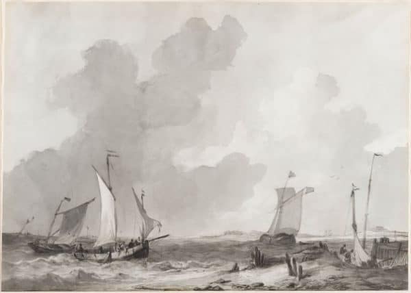 JOHANNES CHRISTIAAN SCHOTEL - SCHEEPVAART VOOR EEN KUST (MODELLO)