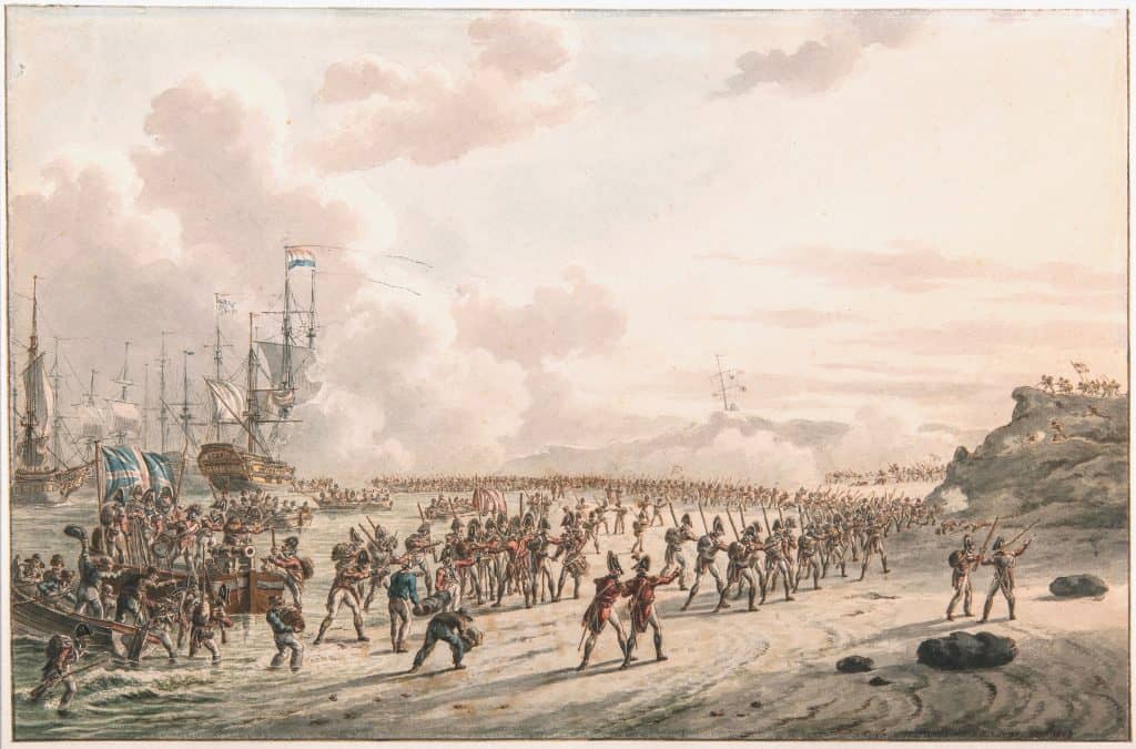 Dirk Langendijk -Landing of English troops at Callantsoog, 27 August 1799