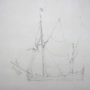 WILLEM VAN DE VELDE DE JONGE - STUDIE VAN EEN DOGGER