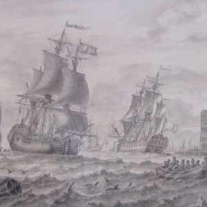 PIETER IDSERTS GENAAMD PORTIER - SCHEEPVAART VOOR AMSTERDAM BIJ DURGERDAM MET RECHTS DE UITKIJKTOREN HOEK VAN 'T EIJ