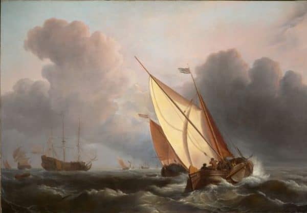 WILLEM VAN DE VELDE DE JONGE - SCHEEPVAART OP DE REDE VAN TEXEL