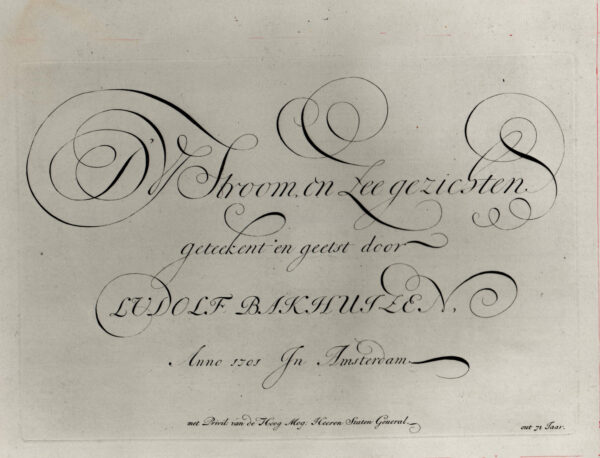 LUDOLF BACKHUYSEN - D’Y STROOM EN ZEEGEZICHTEN - Afbeelding 3