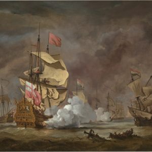 WILLEM VAN DE VELDE DE JONGE - DE SLAG BIJ TEXEL (SLAG BIJ KIJKDUIN)