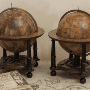 WILLEM JANSZ BLAEU - EEN UITZONDERLIJK EN ZELDZAAM PAAR 9-INCH  AARD- EN HEMELGLOBE