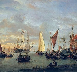 ABRAHAM STORCK - TWEE HAVENGEZICHTEN