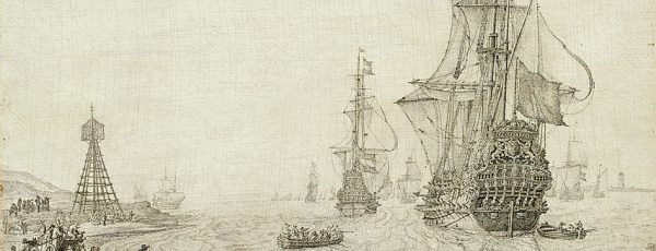 WILLEM VAN DE VELDE DE OUDE - DE 'BREDERODE' BIJ VLIELAND - Afbeelding 2