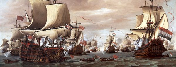 WILLEM VAN DE VELDE DE OUDE - De 'Gouden Leeuw', de 'Gouda' en de 'Prince' tussen andere schepen op zee bij een matig briesje - Afbeelding 2