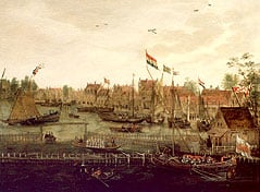ABRAHAM DE VERWER - SCHEPEN OP DE AMSTEL