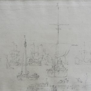 WILLEM VAN DE VELDE DE OUDE - NEDERLANDSE SCHEPEN VOOR DE KUST ca. 1653