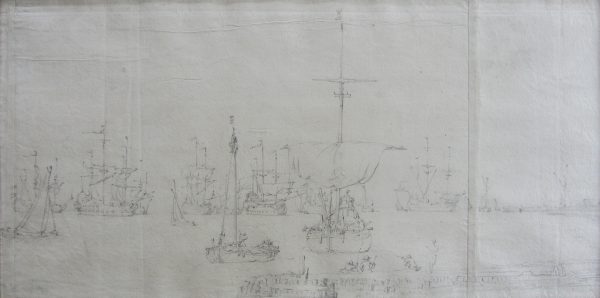 WILLEM VAN DE VELDE DE OUDE - NEDERLANDSE SCHEPEN VOOR DE KUST ca. 1653