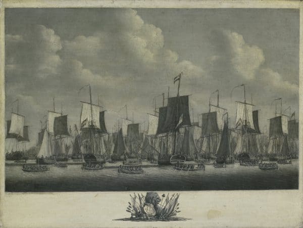 ENGEL HOOGERHEYDEN-DE VLOOT VERLAAT VLISSINGEN OM NAAR BOULOGNE TE VAREN VOOR DE GEPLANDE INVASIE VAN GROOT-BRITTANNIË, 1804 - Afbeelding 4