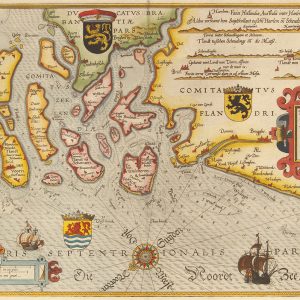 LUCAS JANSZOON WAGHENAER (VAN ENCHUIJSEN) - VROEGE STAAT VAN EEN ZEEWAARTSGERICHTE ZEEKAART