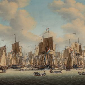 ENGEL HOOGERHEYDEN-DE VLOOT VERLAAT VLISSINGEN OM NAAR BOULOGNE TE VAREN VOOR DE GEPLANDE INVASIE VAN GROOT-BRITTANNIË, 1804