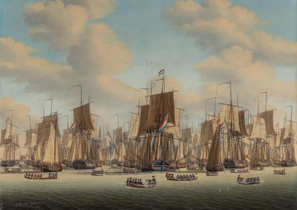 ENGEL HOOGERHEYDEN-DE VLOOT VERLAAT VLISSINGEN OM NAAR BOULOGNE TE VAREN VOOR DE GEPLANDE INVASIE VAN GROOT-BRITTANNIË, 1804