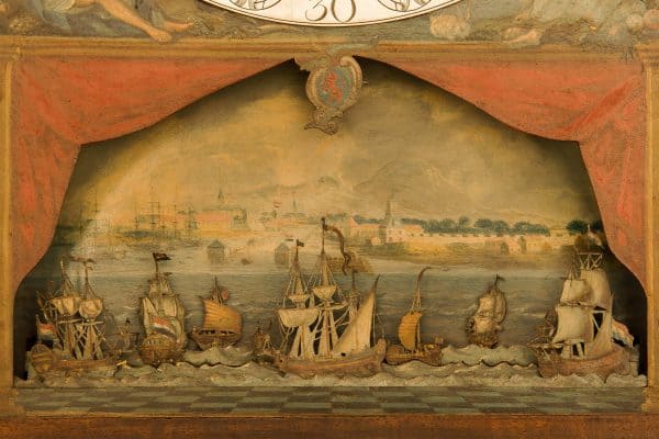 GERRIT KNIP - 18E EEUWSE HOLLANDSE BURL WALNOOT HOGE KASTKLOK - Afbeelding 3