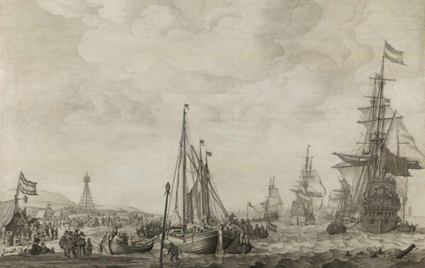 WILLEM VAN DE VELDE DE OUDE - DE AFVAART VAN DE NEDERLANDSE VLOOT-9 JUNI 1645
