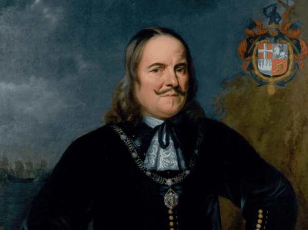 DE PORTRETTEN VAN LUITENANT-ADMIRAAL MICHIEL ADRIAENSZOON DE RUYTER, NEDERLANDS BEROEMDSTE ZEEHELD. ZIJN VROUW ANNA VAN GELDER EN ZIJN ZOON ENGEL DE RUYTER