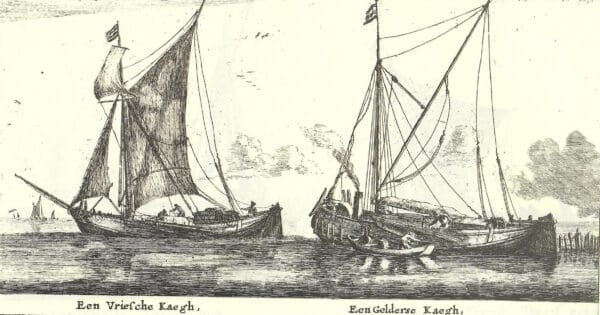 WILLEM VAN DE VELDE DE JONGE - EEN KALME ZEE MET DRIEDEKKERS, EEN KAAG EN EEN SMALSCHIP VOOR DE HOLLANDSE KUST - Afbeelding 3