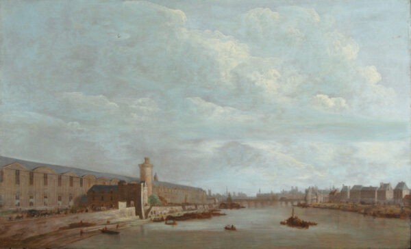 ABRAHAM DE VERWER -GEZICHT OP LA GRANDE GALERIE DU LOUVRE