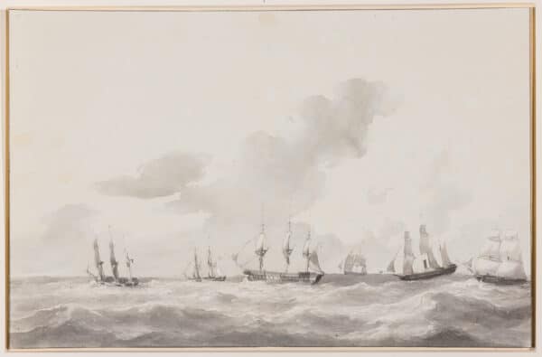 PETRUS JOHANNES SCHOTEL-HET NEDERLANDSE MARINE ESKADER OP EXERCITIE IN DE MIDDELLANDSE ZEE IN 1843 - Afbeelding 9