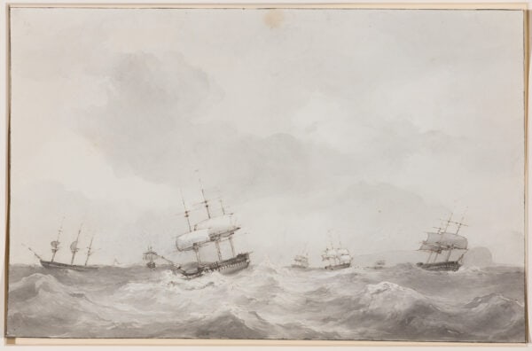 PETRUS JOHANNES SCHOTEL-HET NEDERLANDSE MARINE ESKADER OP EXERCITIE IN DE MIDDELLANDSE ZEE IN 1843 - Afbeelding 13