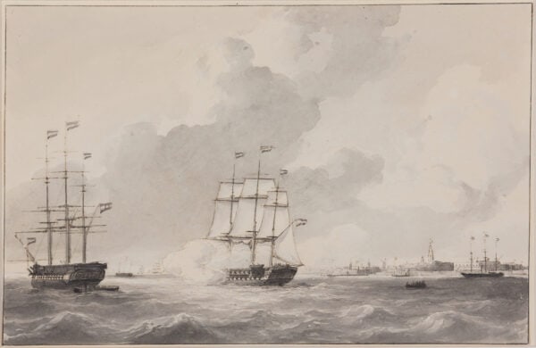 PETRUS JOHANNES SCHOTEL-HET NEDERLANDSE MARINE ESKADER OP EXERCITIE IN DE MIDDELLANDSE ZEE IN 1843 - Afbeelding 21