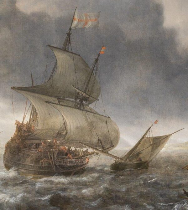 JAN PORCELLIS-Scheepvaart op de Noordzee voor de eilanden Vlieland en Terschelling - Afbeelding 2