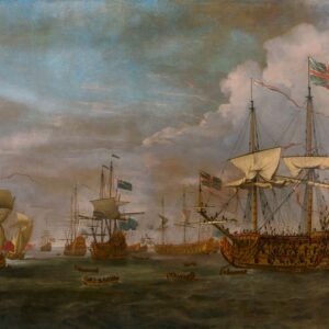 WILLEM VAN DE VELDE DE JONGE - KRIJGSRAAD AAN BOORD VAN DE 'BRITANNIA'