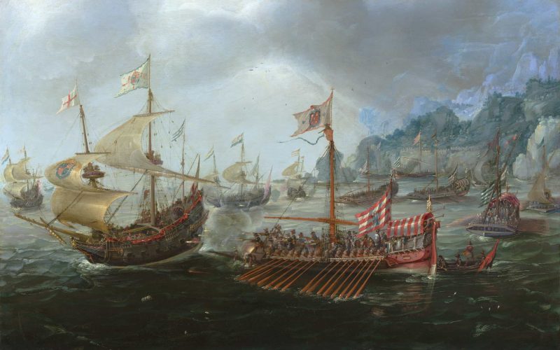 Schepen, op koper geschilderd